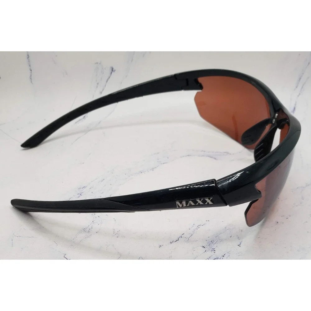 Maxx Sunglasses TR90 Maxx Domain HD Black Amber Lens